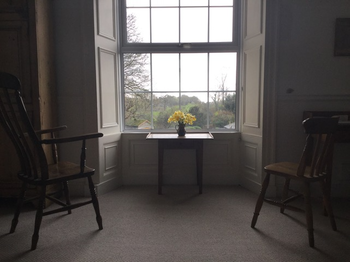 interior of room, with light coming through window